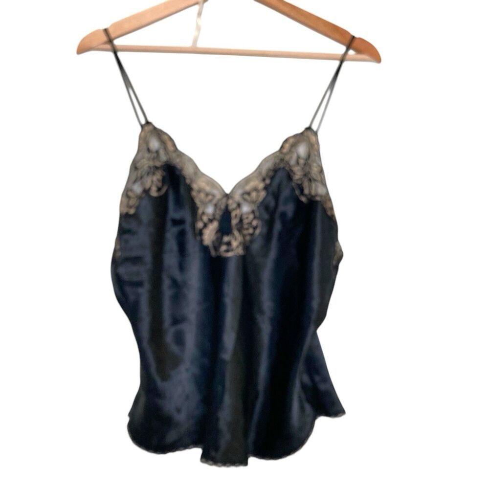 Vintage Lucie Ann II SatinLace Bodysuit L Lingerie Black Witchy Whimsigoth Fairy